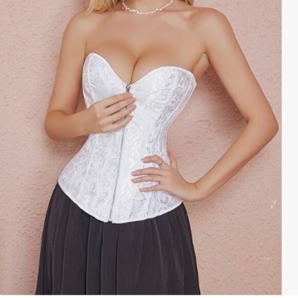 Corsets Lace Up Busiter body sharper Women's Lingerie Sizes S,M,L,XL,Color White - Picture 1 of 6
